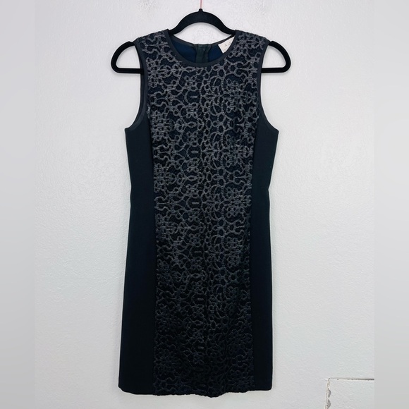 A.L.C. Lace Pattern Sheath Dress Black and Navy Size 10 - Picture 4 of 10
